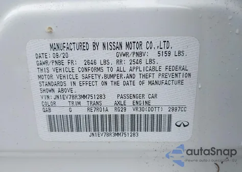 2021 Infiniti Q50 Luxe Awd from USA, damaged, VIN JN1EV7BR3MM751283